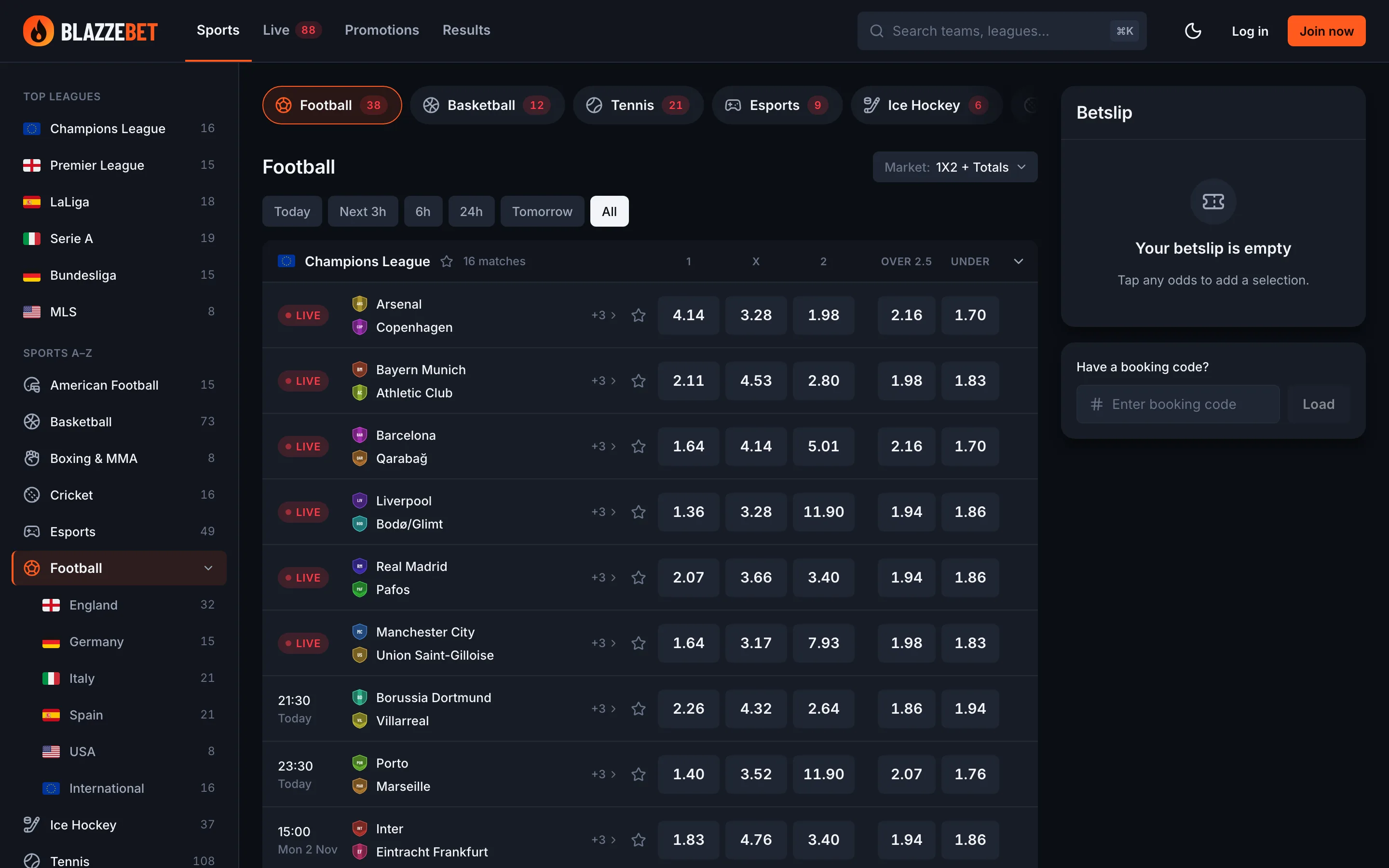 BlazzeBet sportsbook, built by KodaxStudios